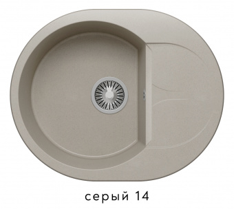 Мойка Pol. ATOL-620 №14 (серый) 500х620