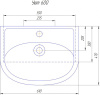 Чертеж Раковина Уют 60