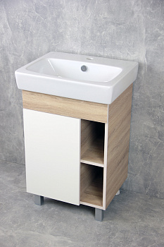 Ника 55 Тумба (Нео 55) белый /дуб Бардолино (собр)