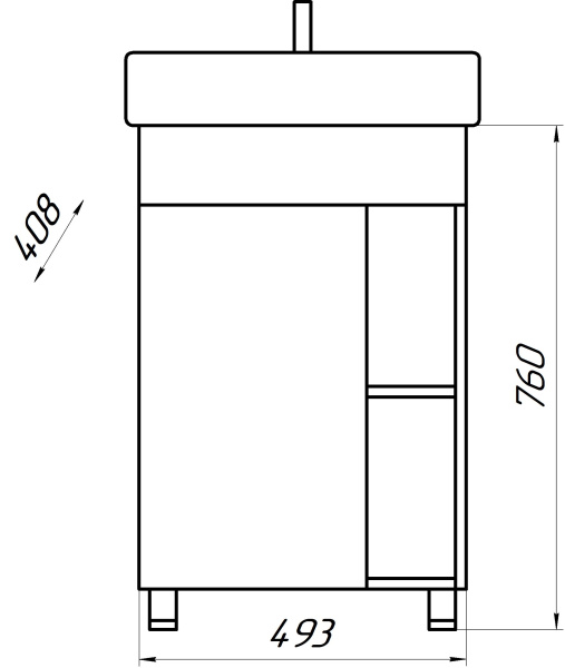 Тумба Ника 55 с дверью