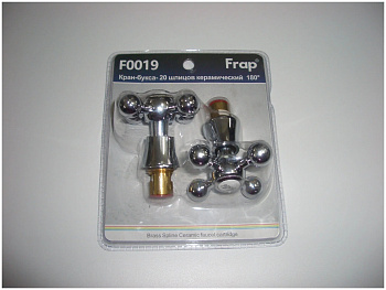 F0019(Кран-буксы 20шл. керам.180°на блистере)