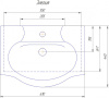 Чертеж Раковина Элегия 60