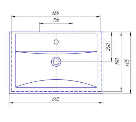 Чертеж Раковина Фостер 60