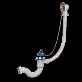 ОРИО сифон для ванны 1 1/2 х 40, с пластиковой решеткой D-70мм, с переливом (А-7008)