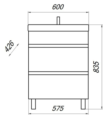 Тумба Модерн 60 (Фостер 60) DB2 белый