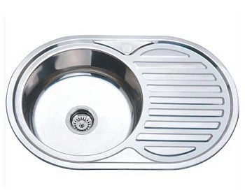 L87750-6L (Глянцевая мойка 770*500мм, 0.6мм) левая