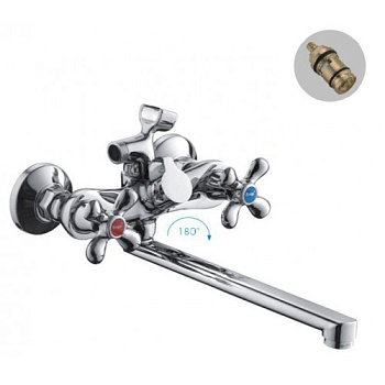 F22731-B (смес. хром. д/ван . излив 30F. переключение душ - корпус/дивестор/кранбукса)