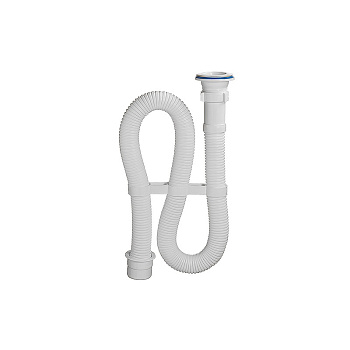 ОРИО сифон гофрированный 1 1/2 х 40 белый, с пласт. реш.D-70мм, длин1000мм АС-7011
